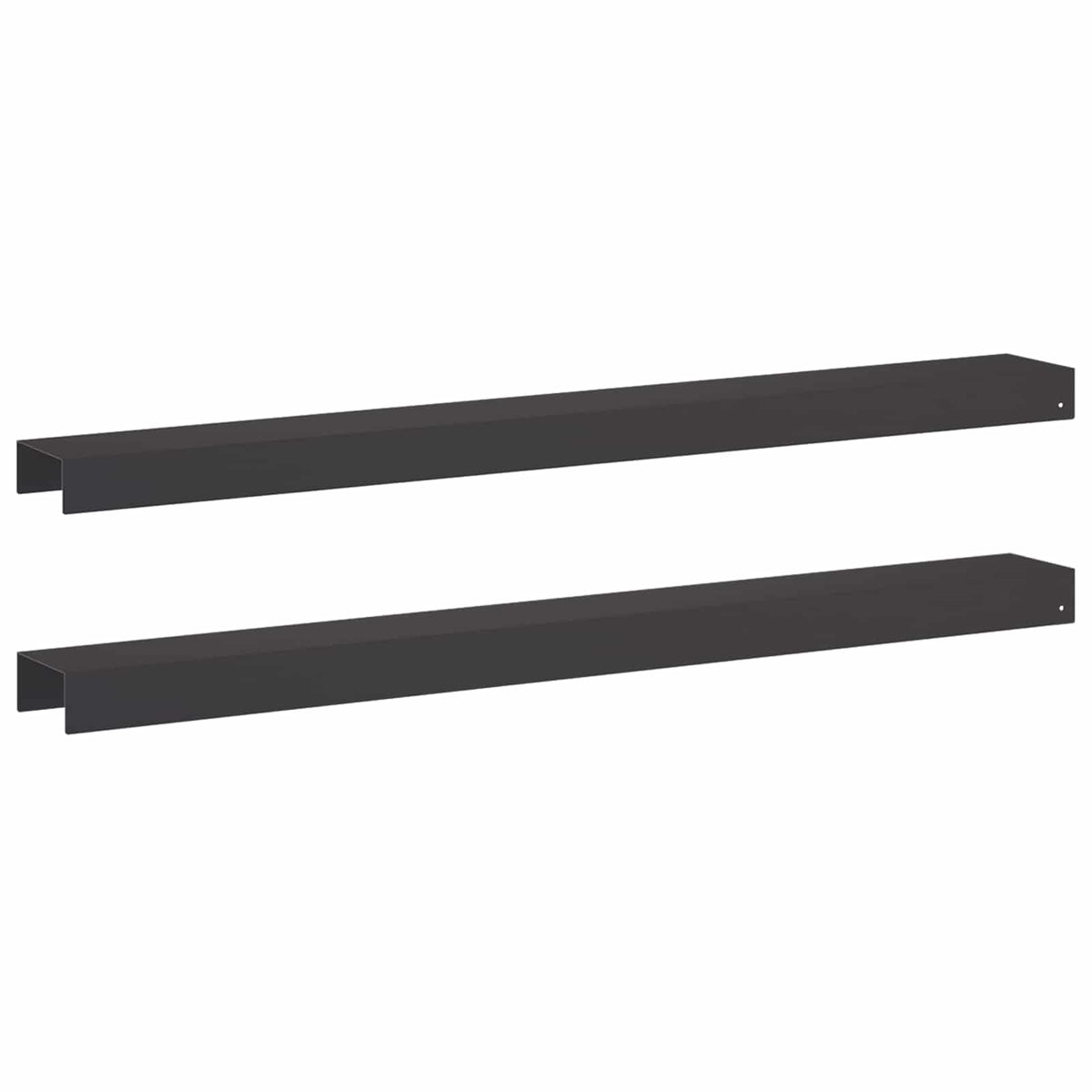 vidaXL Profil nakładkowy ogrodowy 2 szt. 100 x 10 x 5 cm Stal Czarny