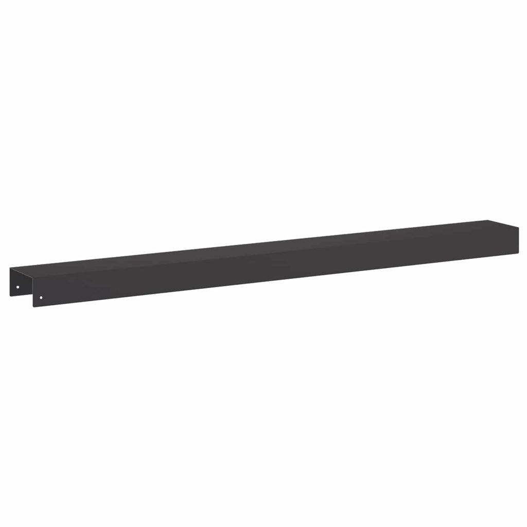 vidaXL Profil nakładkowy ogrodowy 2 szt. 100 x 10 x 5 cm Stal Czarny