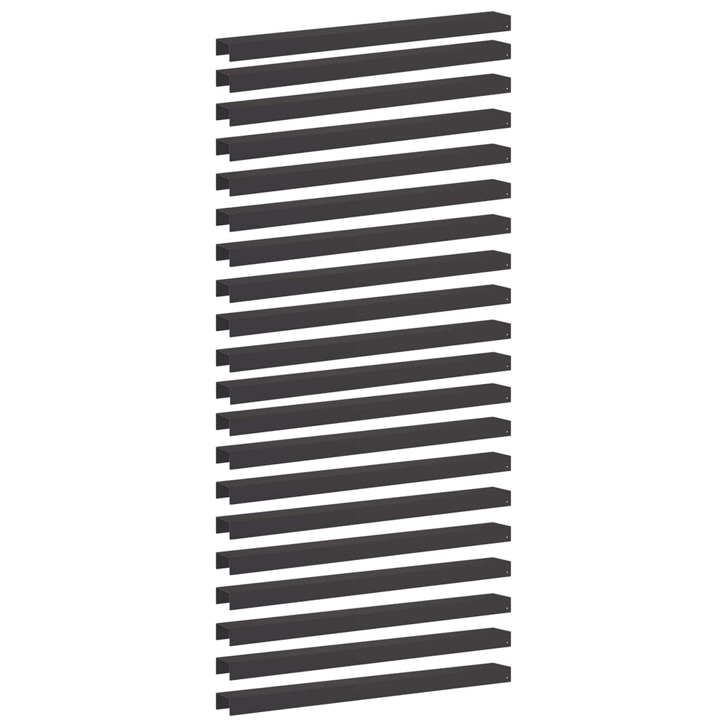 vidaXL Profil nakładkowy ogrodowy 20 szt. 100 x 10 x 5 cm Stal Czarny