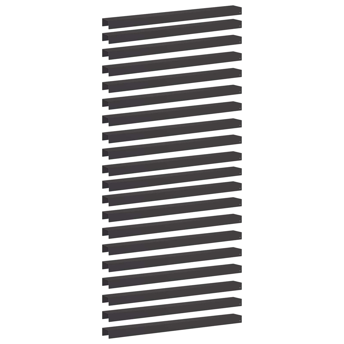 vidaXL Profil nakładkowy ogrodowy 20 szt. 100 x 10 x 5 cm Stal Czarny