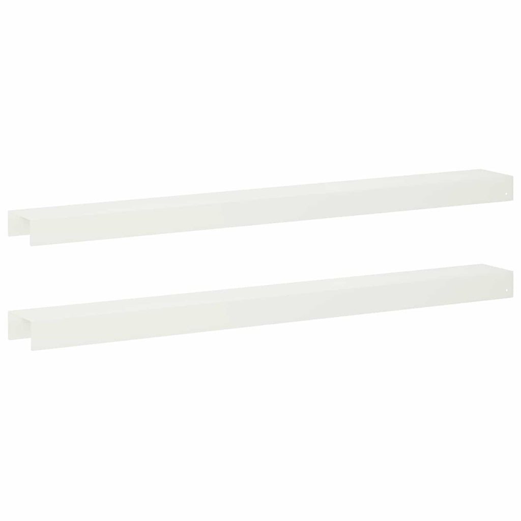 vidaXL Profil nakładkowy ogrodowy 2 szt. 100 x 10 x 5 cm Stal Biały