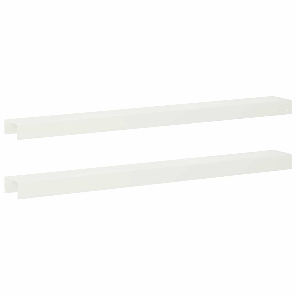 vidaXL Profil nakładkowy ogrodowy 2 szt. 100 x 10 x 5 cm Stal Biały