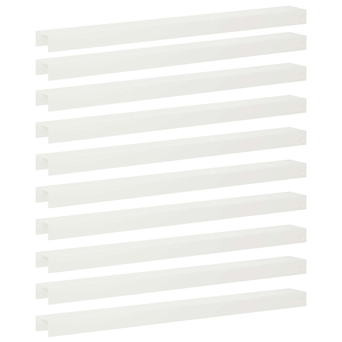 vidaXL Profil nakładkowy ogrodowy 10 szt. 100 x 10 x 5 cm Stal Biały