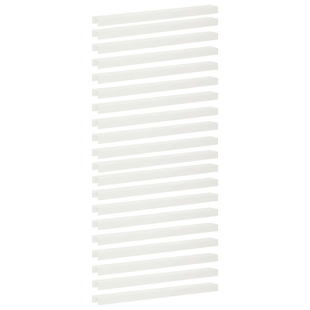 vidaXL Profil nakładkowy ogrodowy 20 szt. 100 x 10 x 5 cm Stal Biały