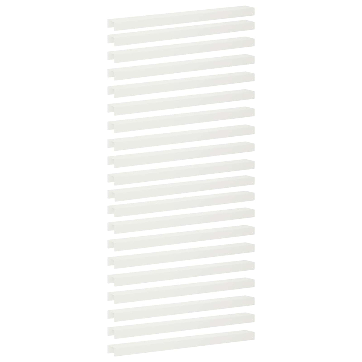 vidaXL Profil nakładkowy ogrodowy 20 szt. 100 x 10 x 5 cm Stal Biały