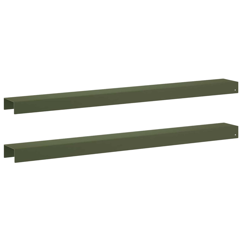 vidaXL Profil nakładkowy ogrodowy 2 szt. 100 x 10 x 5 cm Stal