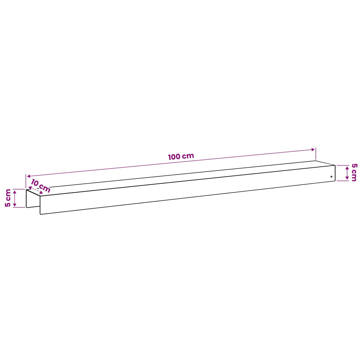 vidaXL Profil nakładkowy ogrodowy 2 szt. 100 x 10 x 5 cm