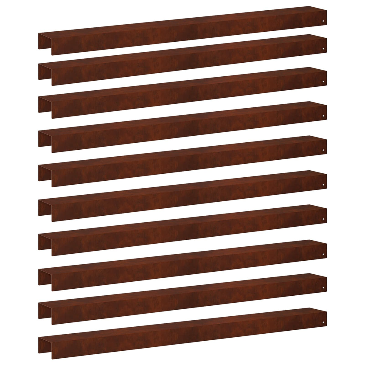 vidaXL Profil nakładkowy ogrodowy 10 szt. 100 x 10 x 5 cm