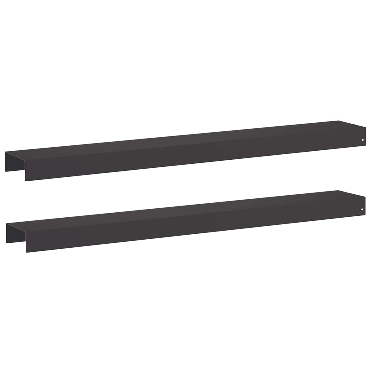 vidaXL Profil nakładkowy ogrodowy 2 szt. 100 x 15 x 5 cm Stal Czarny