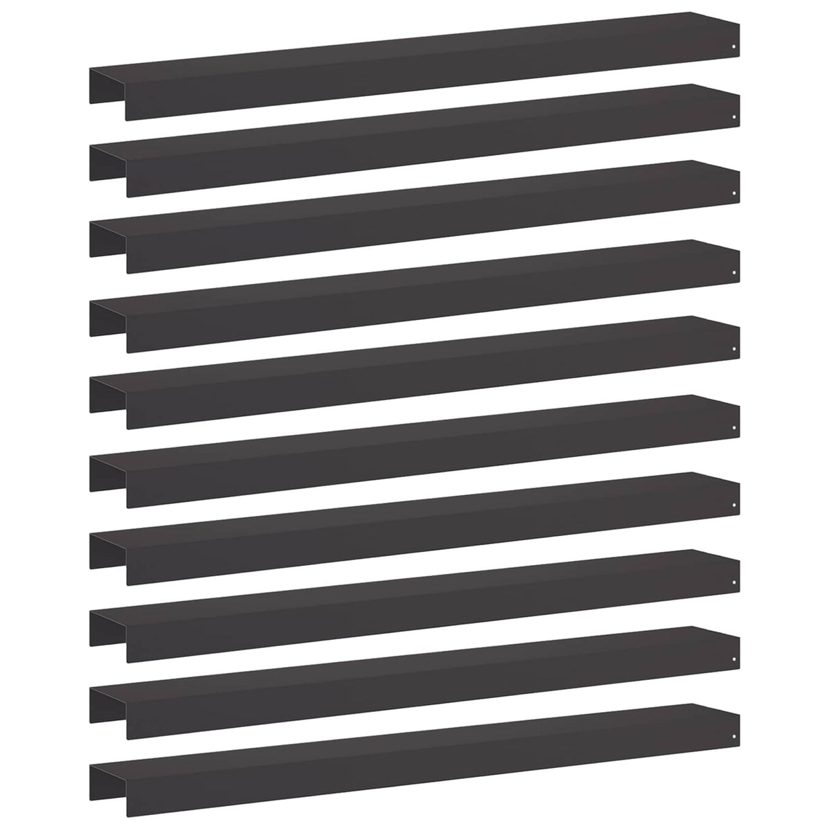 vidaXL Profil nakładkowy ogrodowy 10 szt. 100 x 15 x 5 cm Stal Czarny