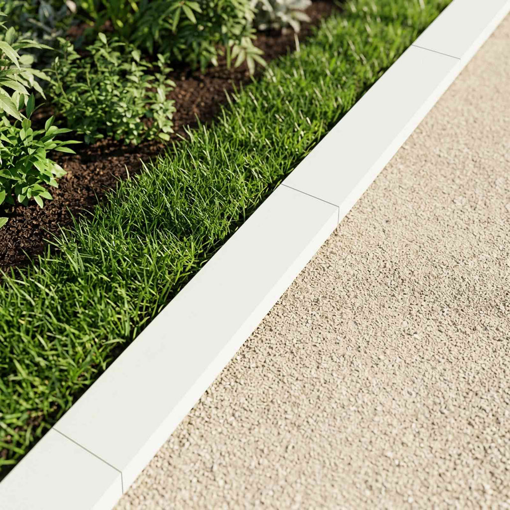 vidaXL Profil nakładkowy ogrodowy 10 szt. 100 x 15 x 5 cm Stal Biały