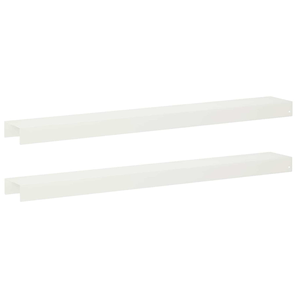 vidaXL Profil nakładkowy ogrodowy 2 szt. 100 x 15 x 5 cm Stal Biały