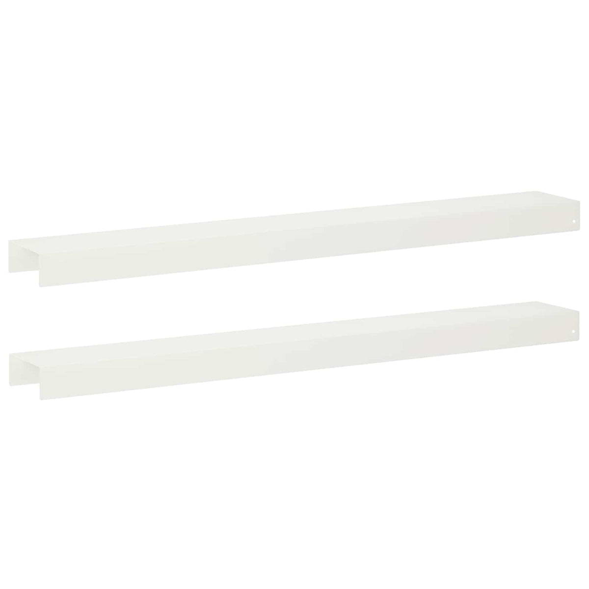vidaXL Profil nakładkowy ogrodowy 2 szt. 100 x 15 x 5 cm Stal Biały