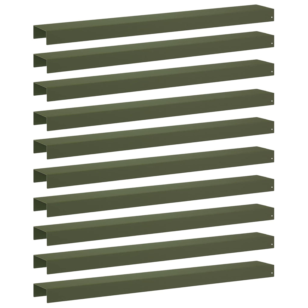 vidaXL Profil nakładkowy ogrodowy 10 szt. 100 x 15 x 5 cm Stal