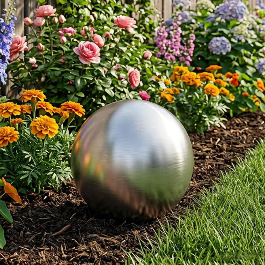 vidaXL Piłka Szczotkowana Ø 20 cm srebrny Stal nierdzewna 201