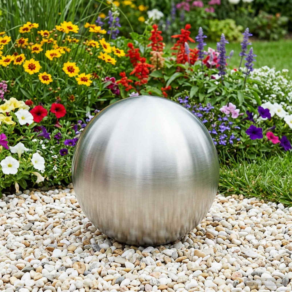 vidaXL Szczotkowana Piłka Ø 30 cm srebrny Stal nierdzewna 201