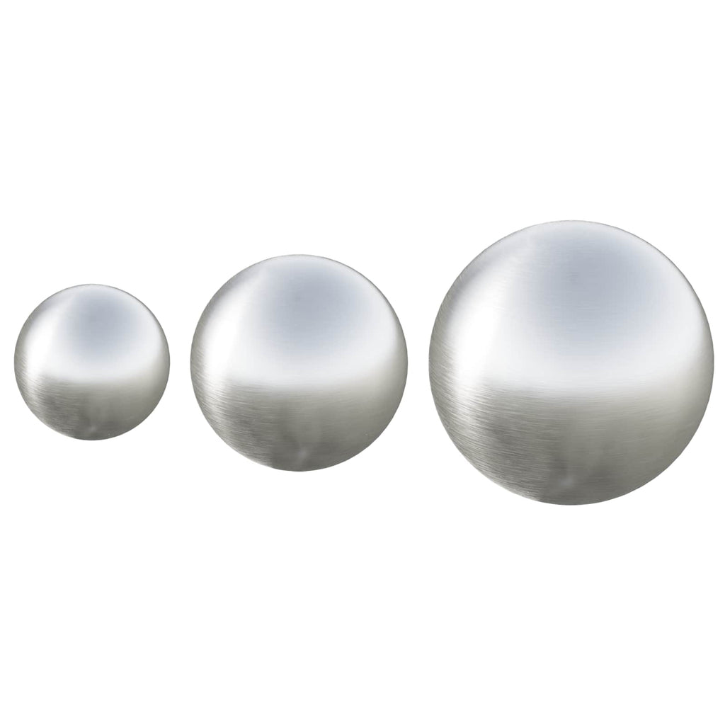 vidaXL Szczotkowana Piłka 3 szt. Ø 20 cm srebrny Stal nierdzewna 201