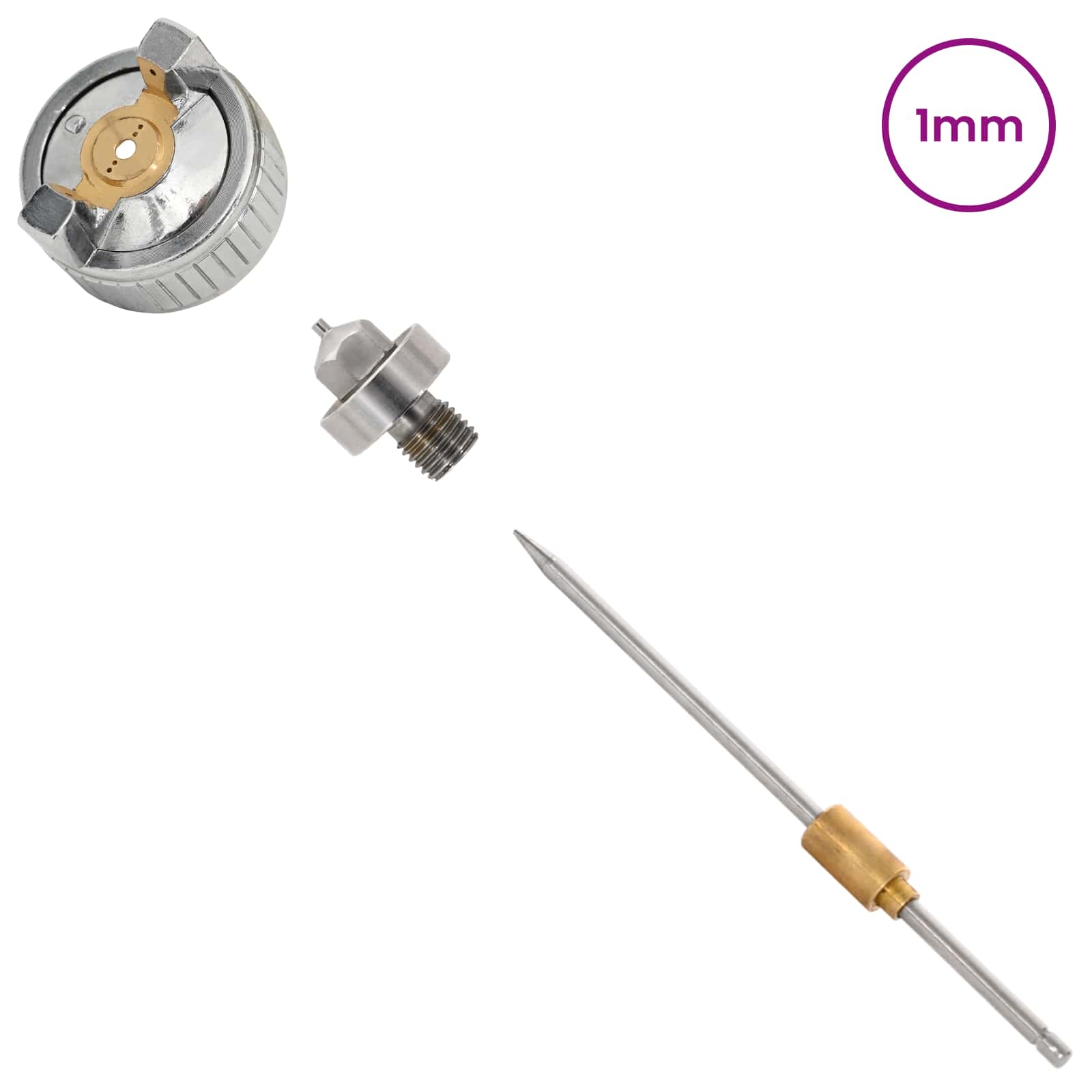 vidaXL Dysza do pistoletu natryskowego HVLP Dysza 0,8 mm srebrny