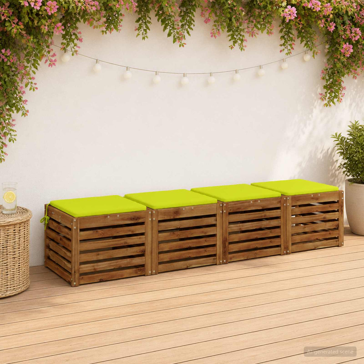 vidaXL Poduszki siedzące 4-częściowe SOEST 4 szt. 100% poliester