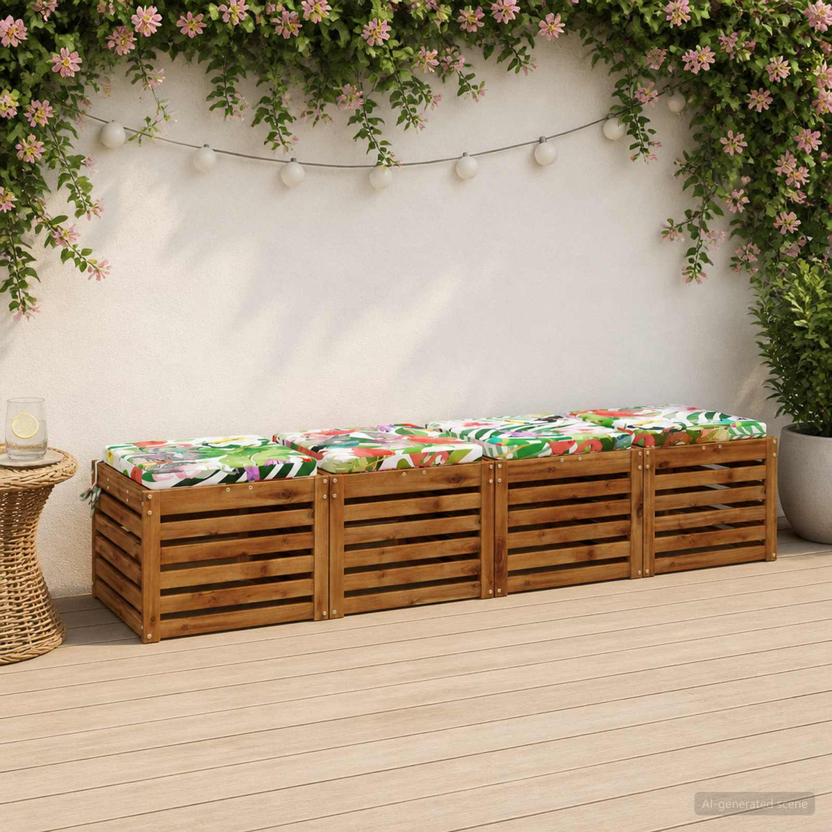 vidaXL Poduszki siedzące 4-częściowe SOEST 4 szt. 100% poliester