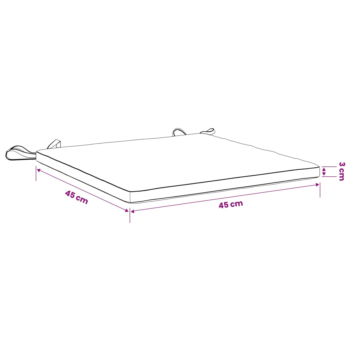 vidaXL Poduszki siedzące 4-częściowe SOEST 4 szt. 100% poliester