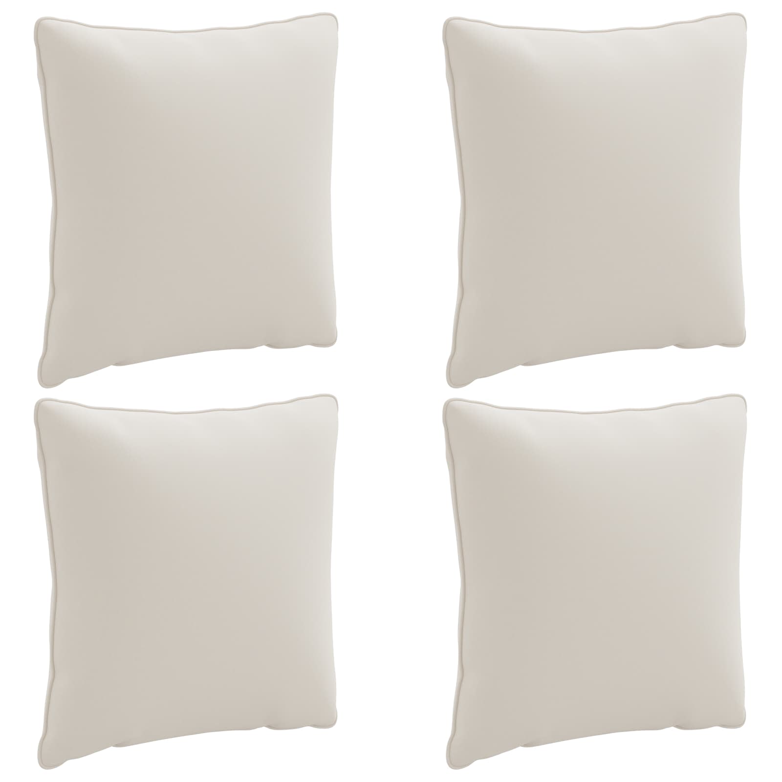 vidaXL Zestaw 4 poduszek na plecy PUTTEN 4 pcs 100% poliester Biały