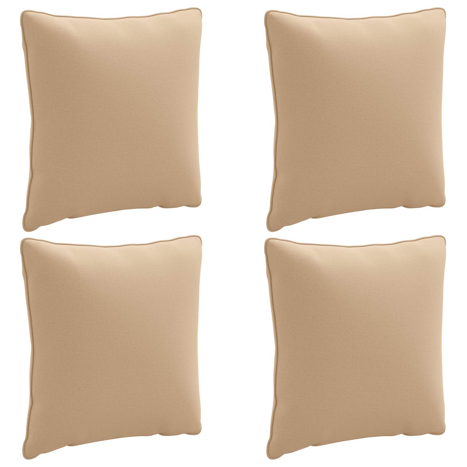 vidaXL Zestaw 4 poduszek na plecy PUTTEN 4 pcs 100% poliester piaskowy