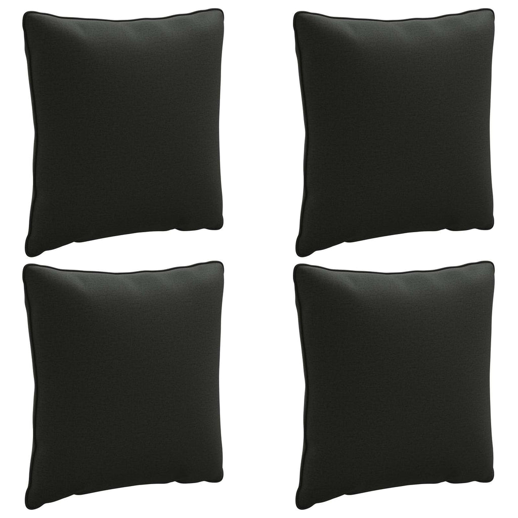 vidaXL Zestaw 4 poduszek na plecy PUTTEN 4 pcs 100% poliester Czarny
