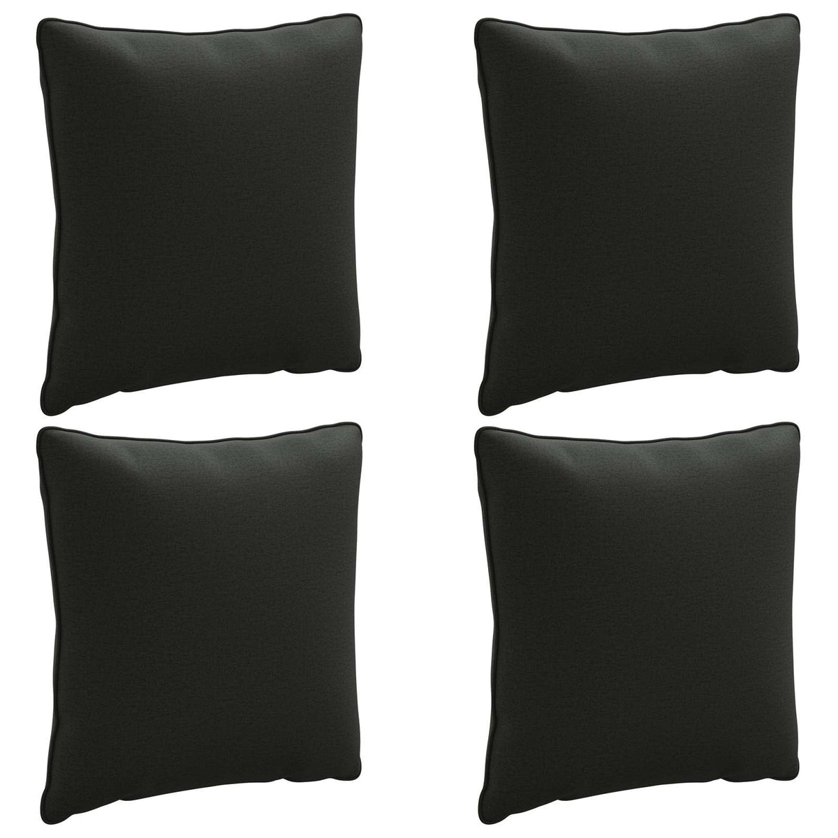 vidaXL Zestaw 4 poduszek na plecy PUTTEN 4 pcs 100% poliester Czarny