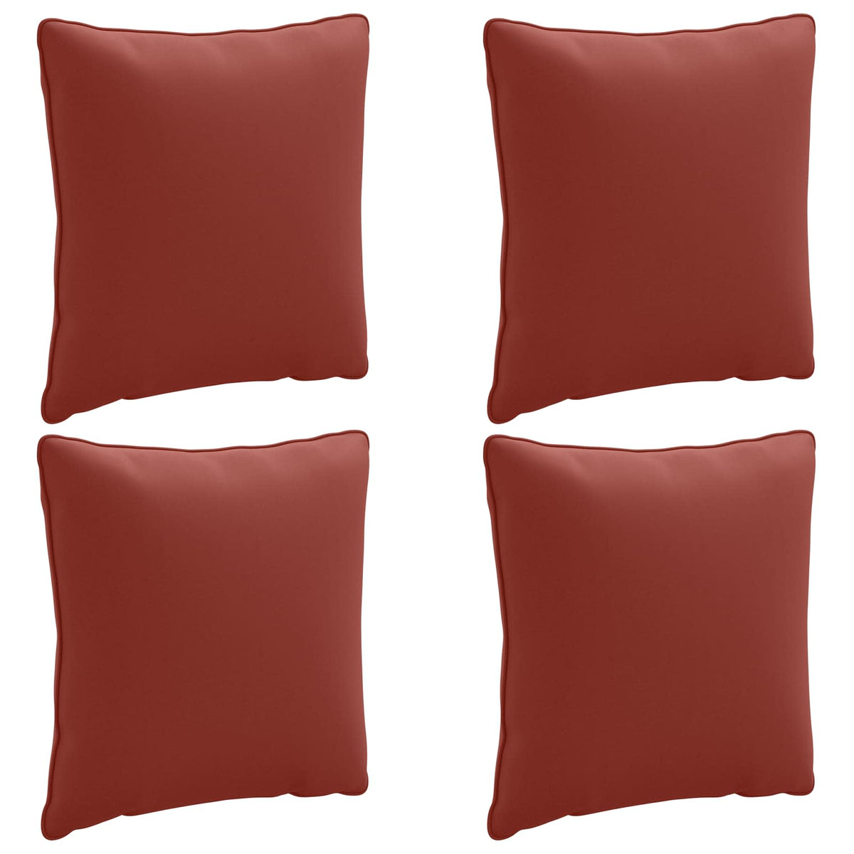 vidaXL Zestaw 4 poduszek na plecy PUTTEN 4 pcs 100% poliester czerwony