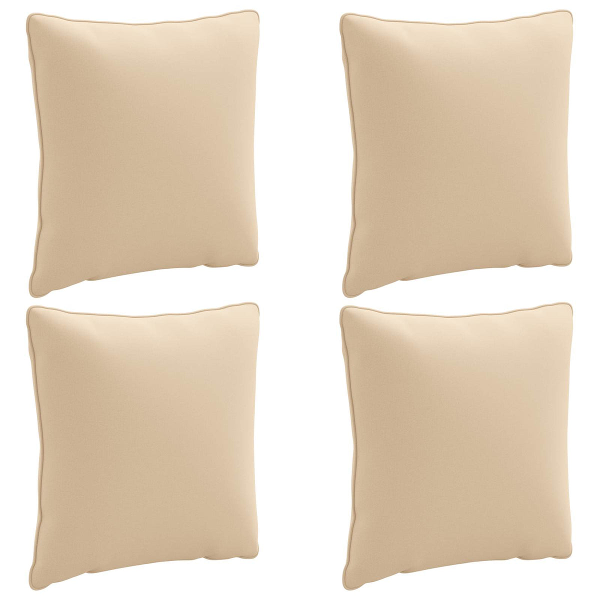 vidaXL Zestaw 4 poduszek na plecy PUTTEN 4 pcs 100% poliester kremowy