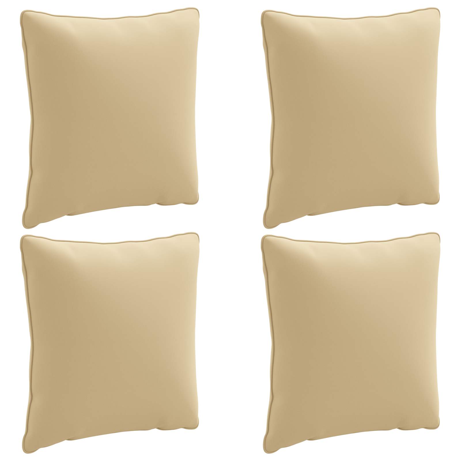 vidaXL Zestaw 4 poduszek na plecy PUTTEN 4 pcs 100% poliester Beżowy