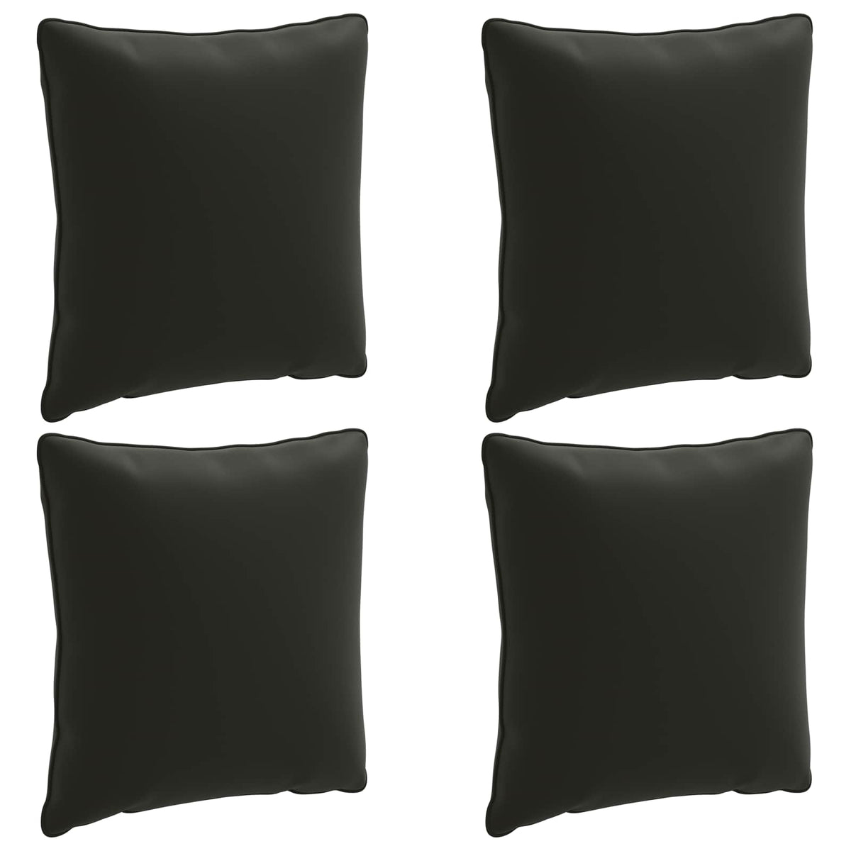vidaXL Zestaw 4 poduszek na plecy PUTTEN 4 pcs 100% poliester Czarny