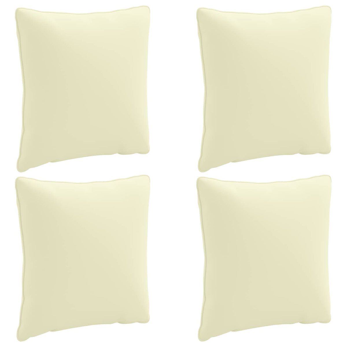vidaXL Zestaw 4 poduszek na plecy PUTTEN 4 pcs 100% poliester kremowy