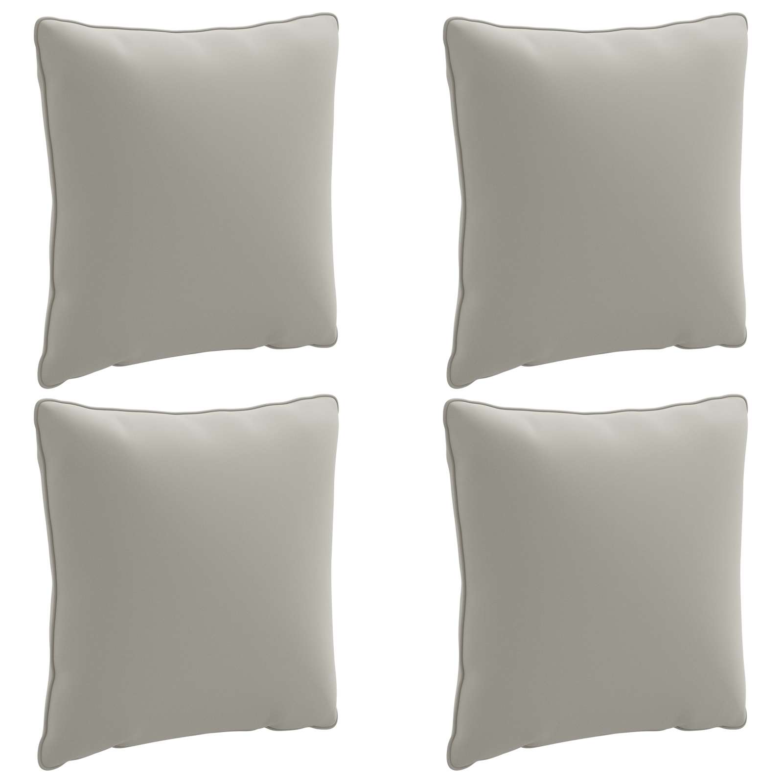 vidaXL Zestaw 4 poduszek na plecy PUTTEN 4 pcs 100% poliester Szary