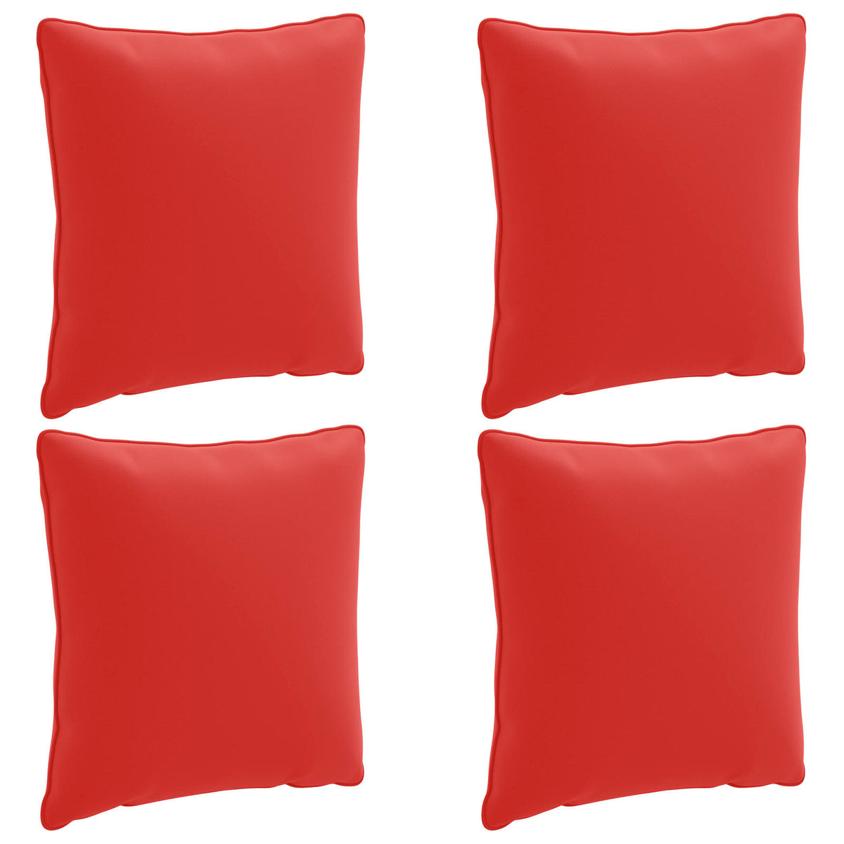 vidaXL Zestaw 4 poduszek na plecy PUTTEN 4 pcs 100% poliester czerwony