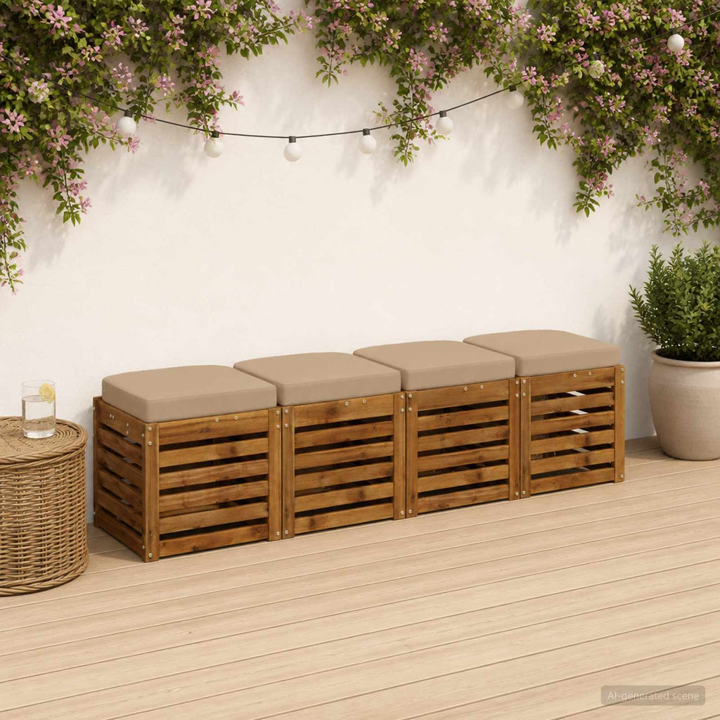 vidaXL Poduszki siedzeniowe 4-częściowe SOEST 4 pcs 100% poliester