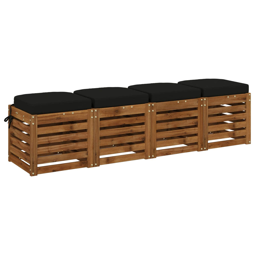 vidaXL Poduszki siedzeniowe 4-częściowe SOEST 4 pcs 100% poliester