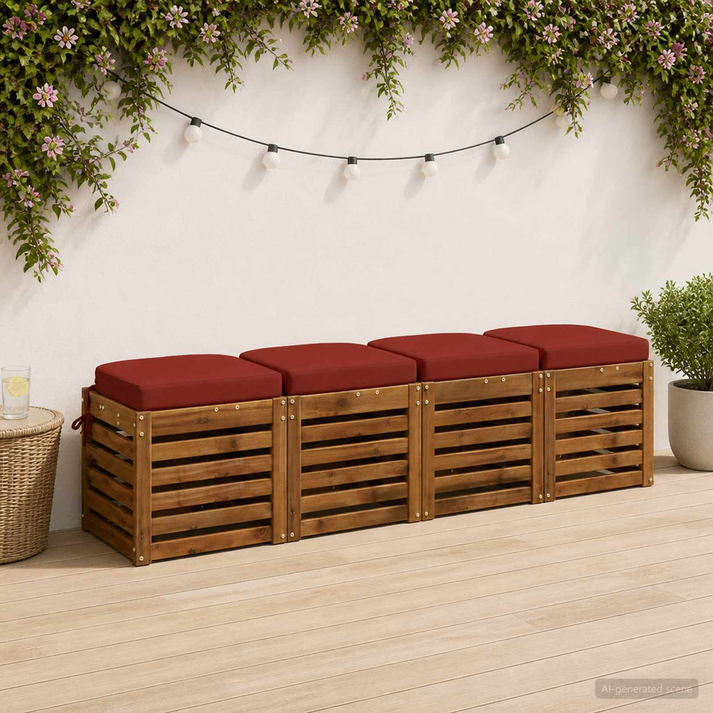 vidaXL Poduszki siedzeniowe 4-częściowe SOEST 4 pcs 100% poliester