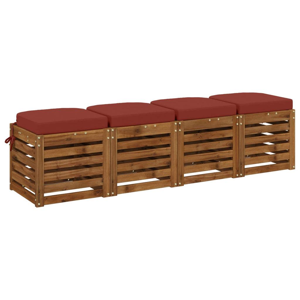 vidaXL Poduszki siedzeniowe 4-częściowe SOEST 4 pcs 100% poliester