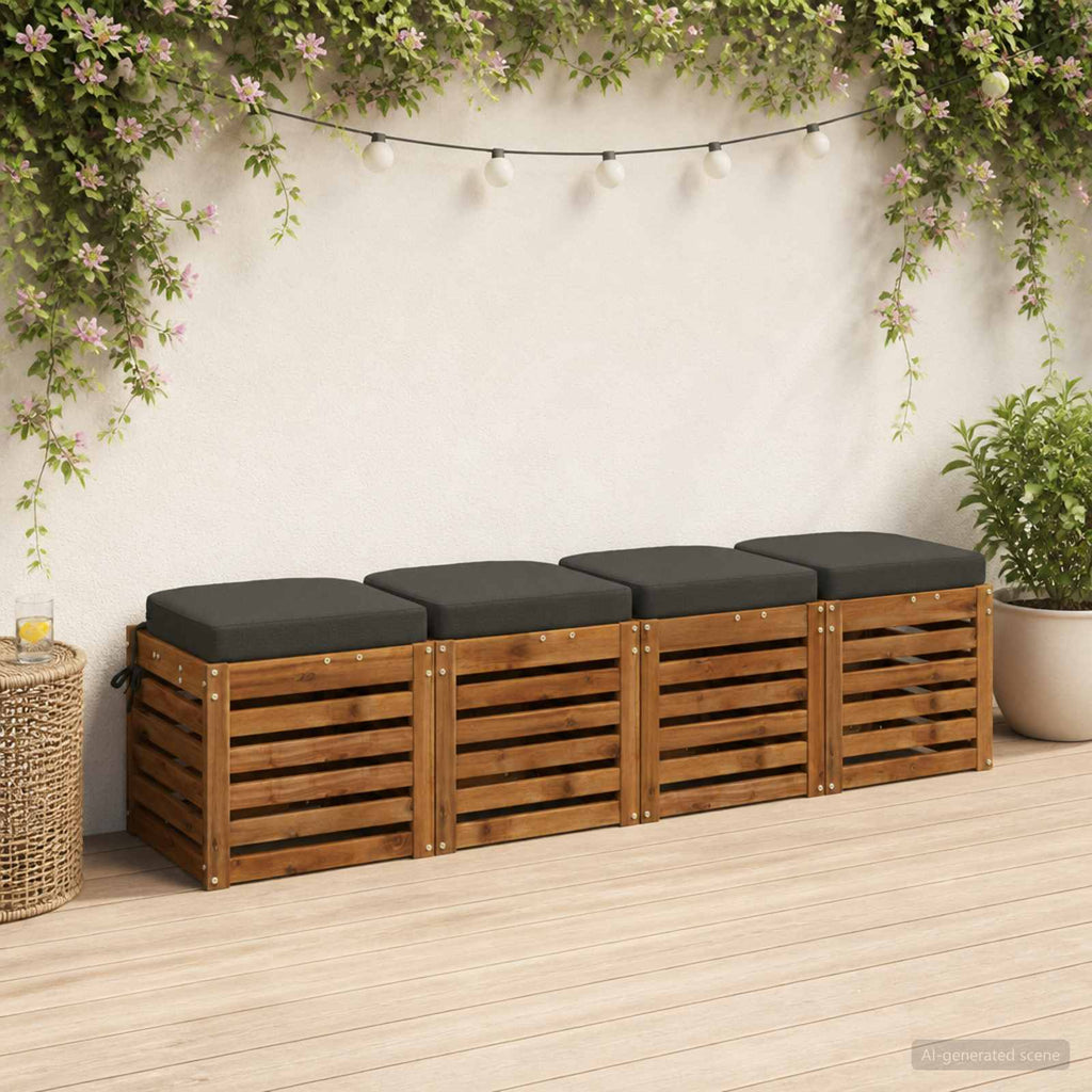 vidaXL Poduszki siedzeniowe 4-częściowe SOEST 4 pcs 100% poliester