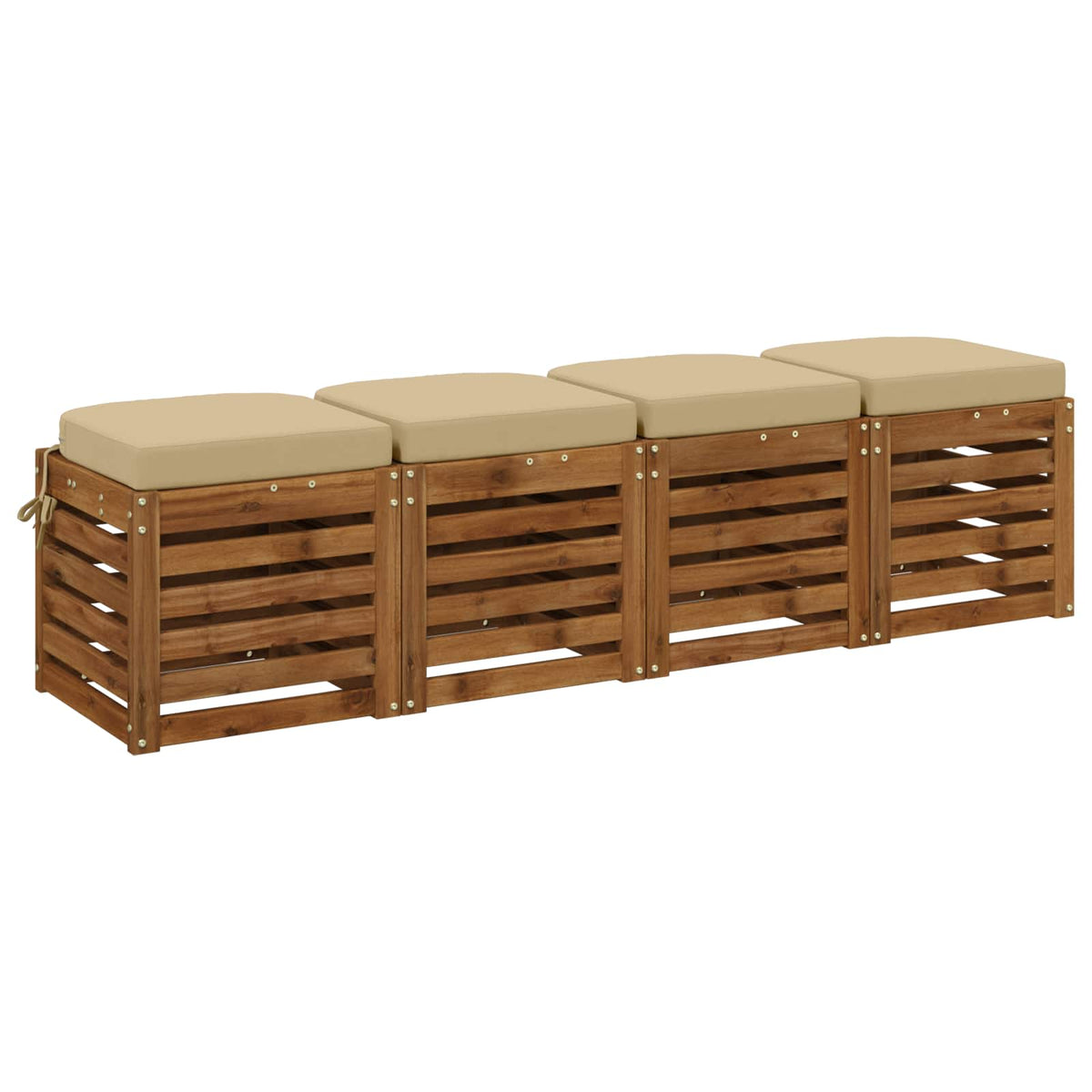 vidaXL Poduszki siedzeniowe 4-częściowe SOEST 4 pcs 100% poliester