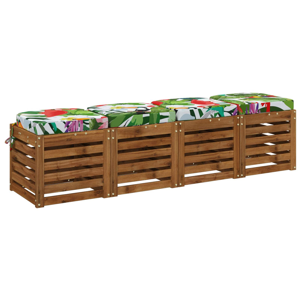 vidaXL Poduszki siedzeniowe 4-częściowe SOEST 4 pcs 100% poliester