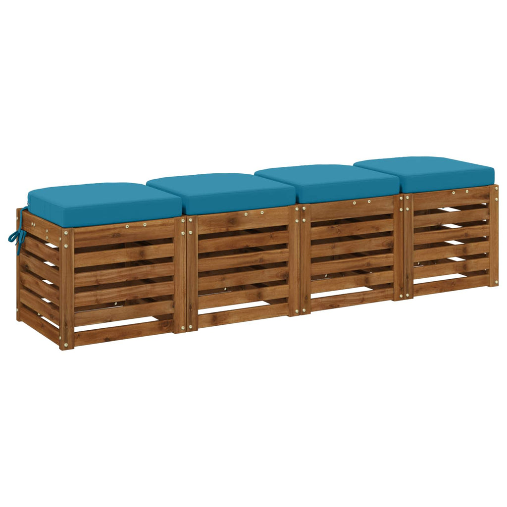 vidaXL Poduszki siedzeniowe 4-częściowe SOEST 4 pcs 100% poliester