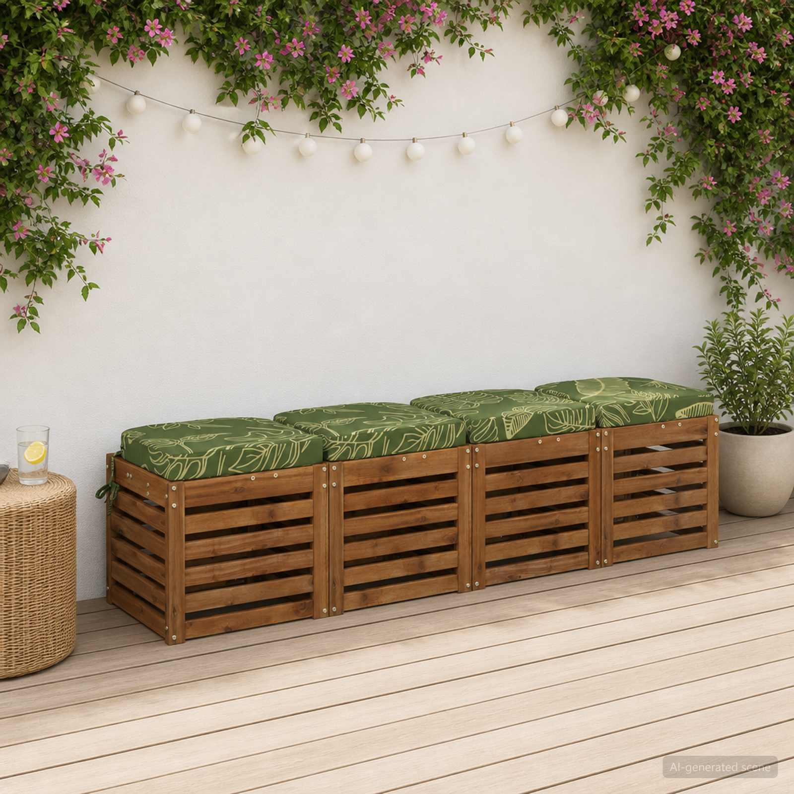 vidaXL Poduszki siedzeniowe 4-częściowe SOEST 4 pcs 100% poliester