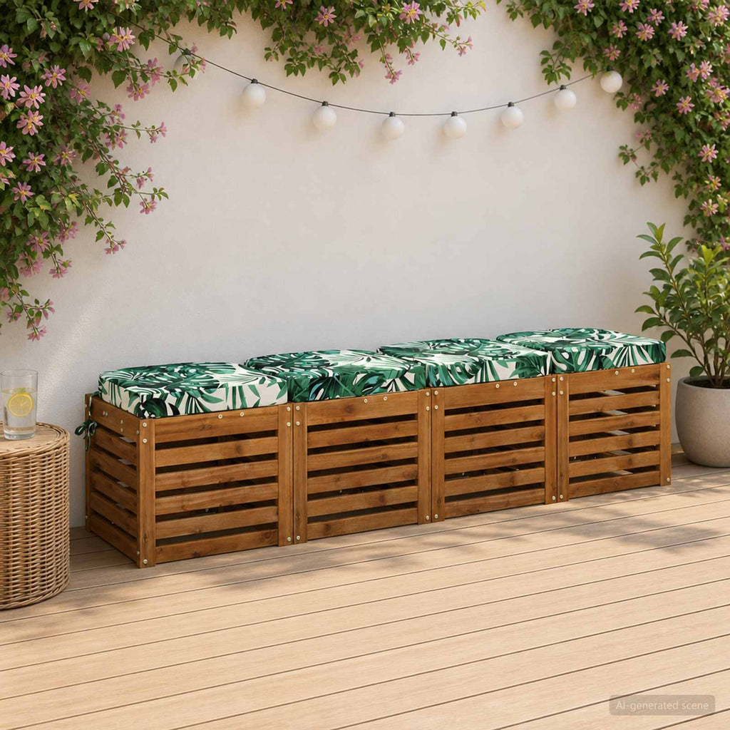 vidaXL Poduszki siedzeniowe 4-częściowe SOEST 4 pcs 100% poliester