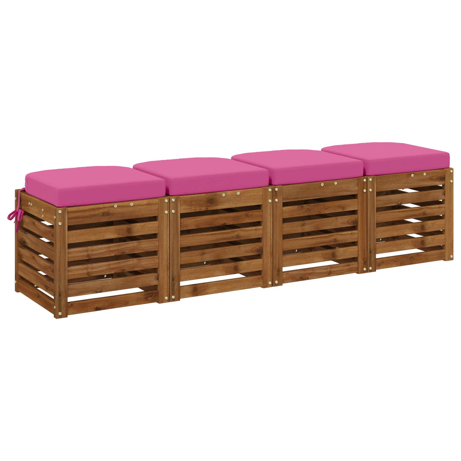 vidaXL Poduszki siedzeniowe 4-częściowe SOEST 4 pcs 100% poliester