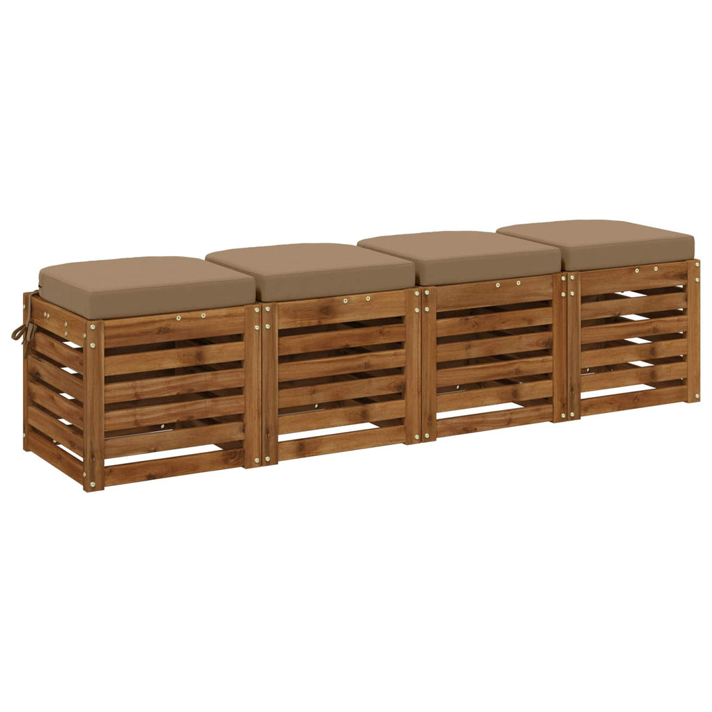 vidaXL Poduszki siedzeniowe 4-częściowe SOEST 4 pcs 100% poliester