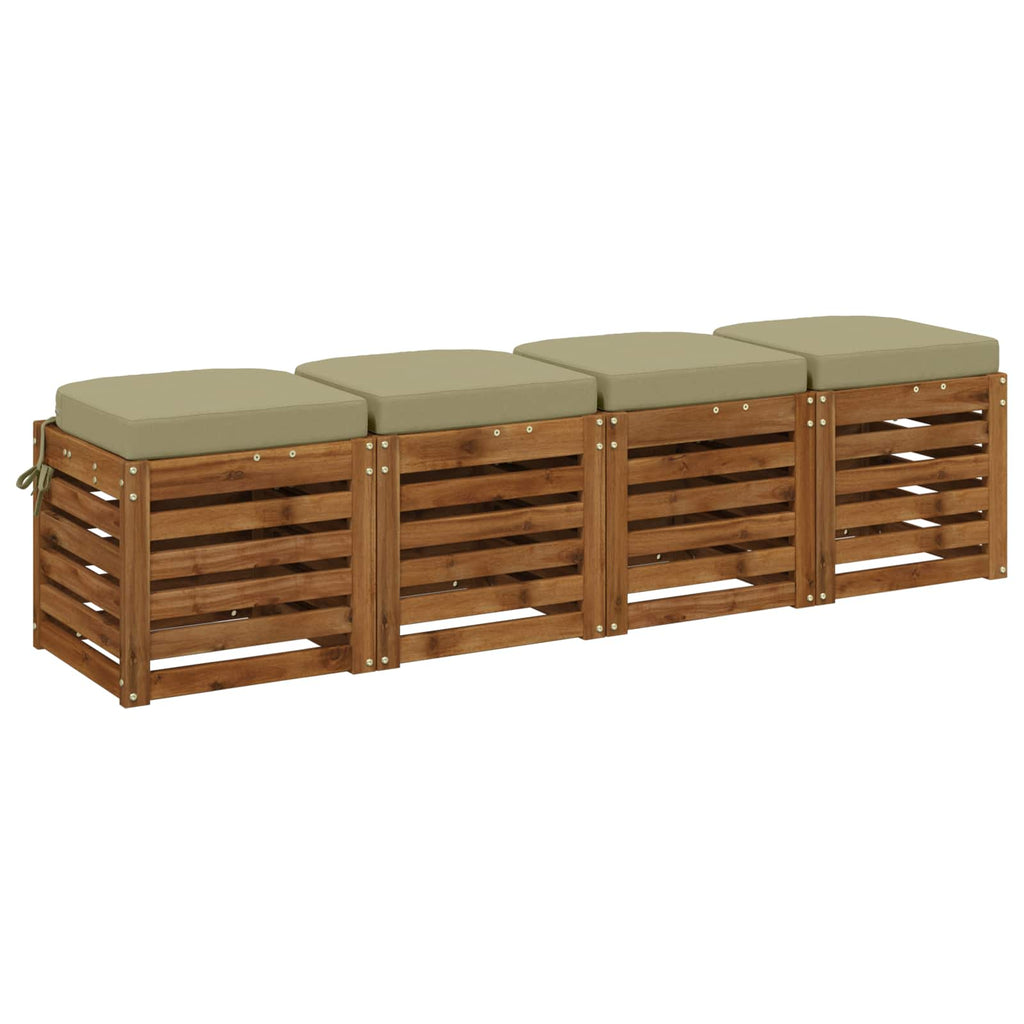 vidaXL Poduszki siedzeniowe 4-częściowe SOEST 4 pcs 100% poliester