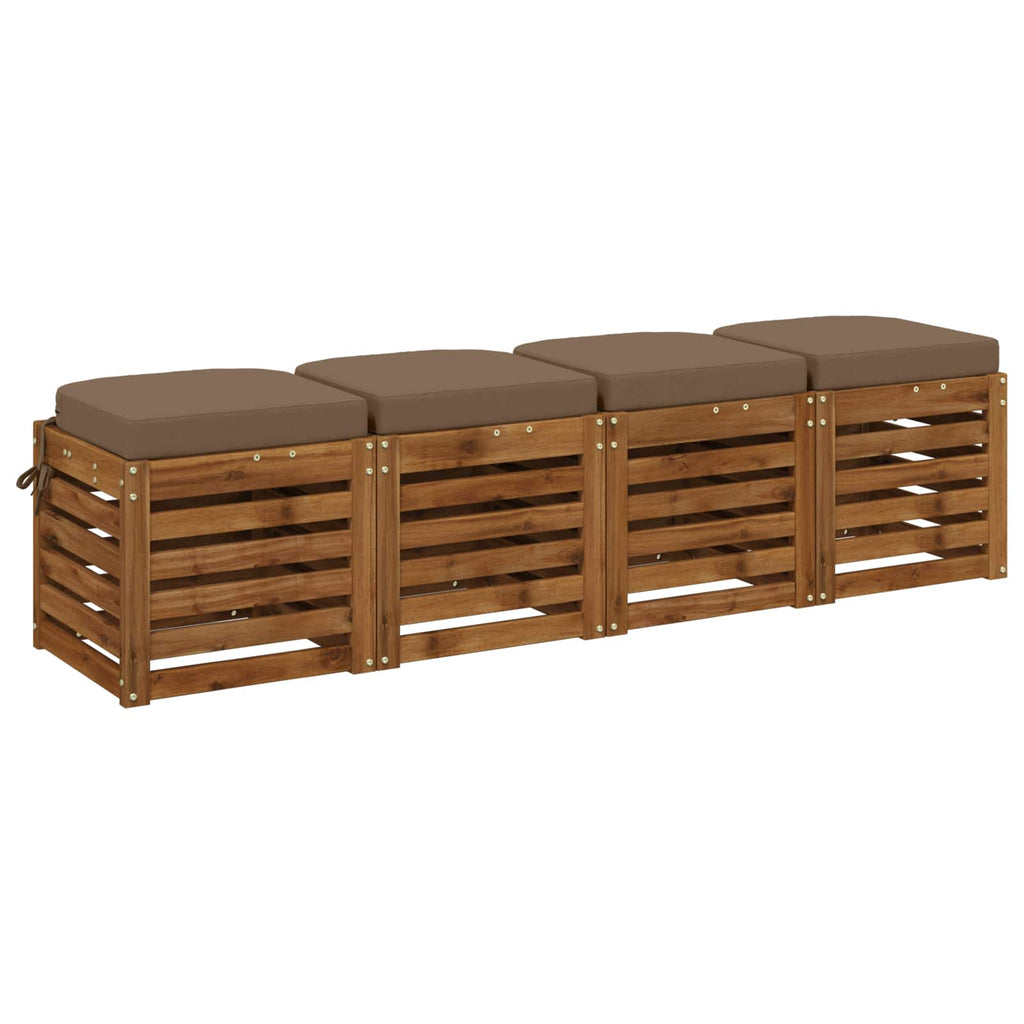 vidaXL Poduszki siedzeniowe 4-częściowe SOEST 4 pcs 100% poliester